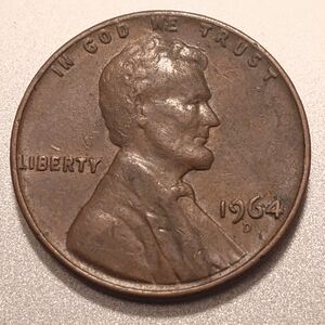 1964 D Lincoln Penny Vintage Collectable Circulated